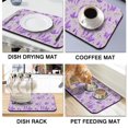 thumbnail image 4 of 2 Pack Washable Rubber Leaves Multicolored Flower Dish Drying Mats for Kitchen Counter Home Large Coffee Bar Pad Accessories and Decor for Utensils Stemware (2pcs 18''x24''+19.5''x12''), 4 of 6