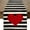 F, variant on EQWLJWE Watercolor Stripes Love Heart Valentine's Day Table Runner, Holiday Kitchen Dining Table Decoration for Home Party Indoor 13x108 Inch