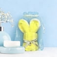 thumbnail image 5 of Easter Bunny Fleece Towel, Soft Fluffy Cute Animal Shaped Towel, Highly Absorbent Quick Drying Bath Towel, Perfect Holiday Gift for Family, 3.54*5.9in, Yellow, 5 of 6