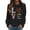 Black, variant on Women's Casual Crew Neck Sweatshirt Long Sleeve Loose Hoodless Pullover Top for Athletic Leisure Wear