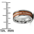 thumbnail image 4 of Metal Masters Mens Deer Antler Whiskey Barrel Tungsten Carbide Ring Hammered Wedding Band 8mm, 4 of 5
