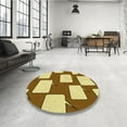 thumbnail image 4 of Ahgly Company Machine Washable Indoor Square Transitional Saddle Brown Area Rugs, 6' Square, 4 of 7