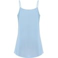 thumbnail image 3 of Tank Top for Women Pleated Spaghetti Strap Camisole Loose Casual Sleeveless Curved Hem Flowy Summer Shirts Plus Size, 3 of 5