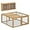 Natural, variant on WgoodW Foldable Chicken Coop Rabbit Hutch Outdoor, Pet Cage House Wood Small Animal Poultry Cage Run with Openable Roof for Ourdoor Backyard, 45.5 Inch, No Assembly Required (Grey)