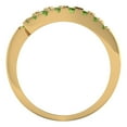 thumbnail image 5 of 0.235 ctw Wedding Band for Women - 18K Yellow Gold Natural Peridot Stackable Eternity Ring, 5 of 6