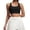 Black, variant on Shock Support Crisscross Mesh Yoga Camis Tops for Women, Solid Breathable Push Up Sports Bras, Outer Running Workout Underwear
