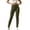 Green-a, variant on Leggings for Womens High Elastic Waist Button Solid Color Stretch Workout Gym Yoga Pants L