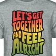 thumbnail image 3 of Teelocity Men's Grey Let's Get Together and Feel Alright Relaxed Fit Short Sleeve Graphic T-Shirt, 3 of 3
