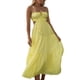 thumbnail image 1 of Vestido largo sin mangas con cuello en V para mujer - Color liso, gasa, informal, primavera/otoño, 1 of 5