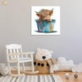 thumbnail image 6 of WFSposter Highland cattle Wall Decor Canvas Art Cartoon Prints watercolor style Pictures Posters Modern Artwork Paintings Home Wall Decoration Kids cute style Bedroom Gift (Unframed, 12x12 inch), 6 of 6