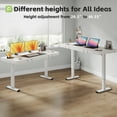 thumbnail image 4 of Homall 55x24"Electric Height Adjustable Standing Desk with Drawer and Charging Ports, Ergonomic Office&Home Computer Desk, White, 4 of 7