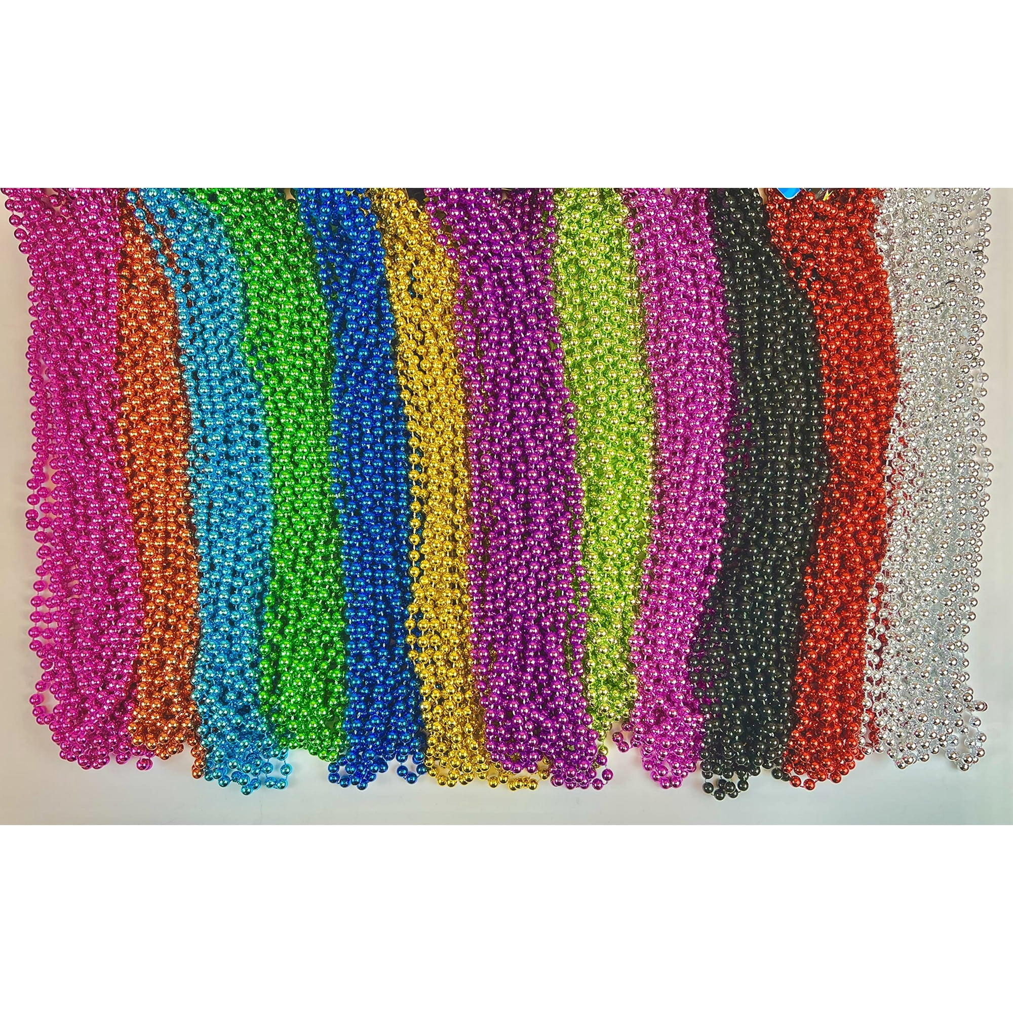GiftExpress 72 pack Mardi Gras Beads Bulk, Mardi Gras Beads