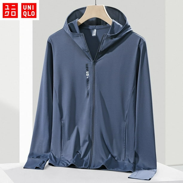 L 5XL Uniqlo Chamarra De Hombre Airism Proteccion UV UPF 50 Malla Manga Larga Sudadera Con Cremallera Completa Chaquetas Al Aire Libre Hombres Walmart en linea