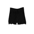 thumbnail image 2 of Women Crochet Cover Up Shorts Hollow Out High Waist Knit Black L, 2 of 6