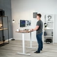 thumbnail image 7 of VIVO White Manual Height Adjustable Stand Up Desk Frame Crank System, 7 of 7