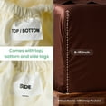 thumbnail image 4 of Weddingly certified 100% Giza egyptian cotton sheets|4 piece set|Deep pocket|Extra Long staple|Sateen Weave|High fabric strength,Uniform &soft|Wrinkle free|(Twin,Chocolate), 4 of 5