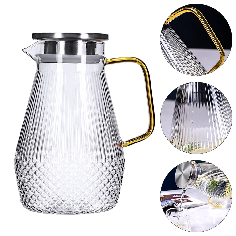 TABLETREANDS Pitcher Glass Assorted Color 1Pc 4.52X4.52X8.06in