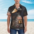 thumbnail image 4 of Lsque Graffiti Cool Duck pattern Hawaiian Shirt for Men, Unisex Summer Beach Casual Short Sleeve Button Down Shirts-Medium, 4 of 9