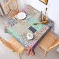 thumbnail image 2 of Pioneer Flower Floral Print Pattern Square Tablecloth,Waterproof Square Table Cover,Wipeable Spillproof Washable Table Cover for Home Kitchen Party Decor 52"x52"(132x132cm), 2 of 6