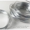 thumbnail image 2 of Craft Wire Jewelry Wire Aluminum Metal Wire for Sculpting Floral Management Armature Jewelry Making Supplies, Gem Metal Wrap, Garden, Colored and Soft, 2 Roll 65.6ft Silver, 2 of 6
