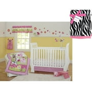 Garanimals Sunny Safari 5-Piece Crib Bedding Set w/BONUS Valboa Blanket