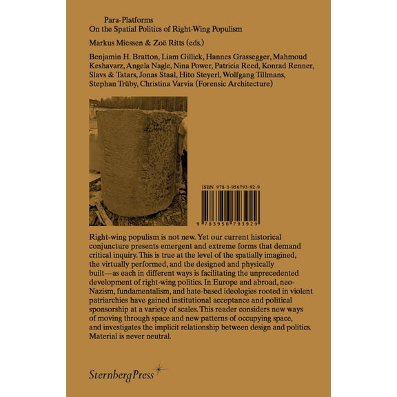 Pre-Owned Para-Platforms : On the Spatial Politics of Right-Wing Populism (Paperback)