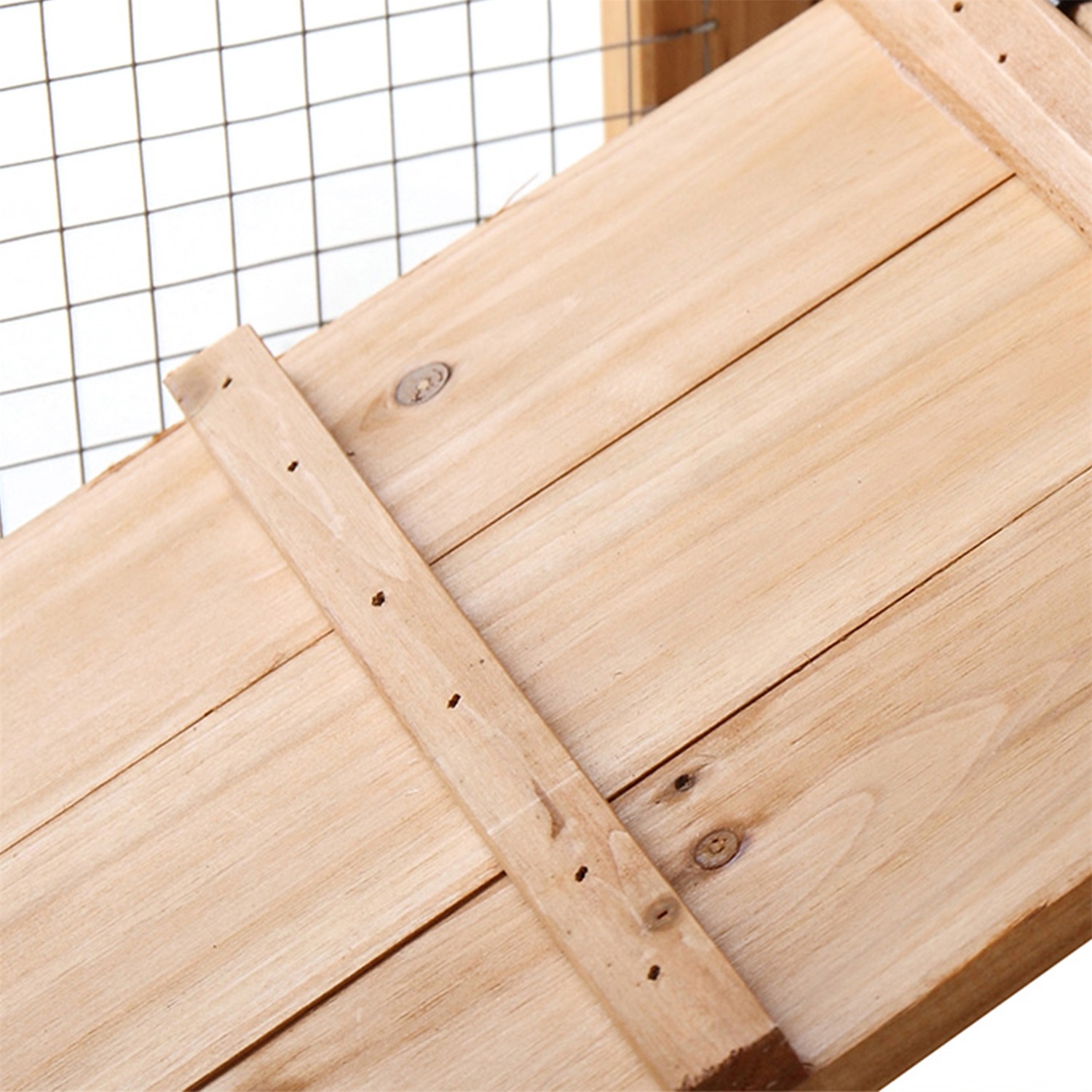 Pefilos 59 Inch Rabbit Hutch, Outdoor Wooden Pet Bunny House Hen Cage with Ventilation Gridding Fences, Openable Door, Crib for 2 Rabbits Chicken Nesting Box, Beige Pefilos 59 Inch Rabbit Hutch, Outdoor Wooden Pet Bunny House Hen Cage with Ventilation Gridding Fences, Openable Door, Crib for 2 Rabbits Chicken Nesting Box, Beige