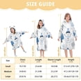 thumbnail image 4 of FORMRS Wearable Blanket Hoodie with Sleeves for Kids Cozy Flannel Sweatshirt, Simple Cartoon Snowmen, 4 of 7
