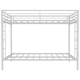 thumbnail image 5 of Tcbosik Metal Bunk Bed Full Over Full Size, Bed Frame with Safety Guardrail & Built-in Ladders, Easy Assembly, White, 5 of 10