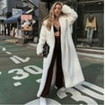 thumbnail image 3 of Women Winter Warm Thicker Long Sleeve Color Hoodie Sweaters Long OverCoat, 3 of 9