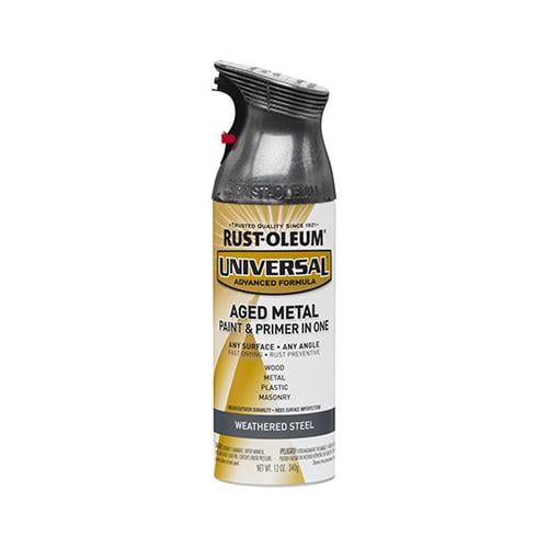 Metallic Spray Paint, Weathered Steel, 12 oz., RustOleum, 285073
