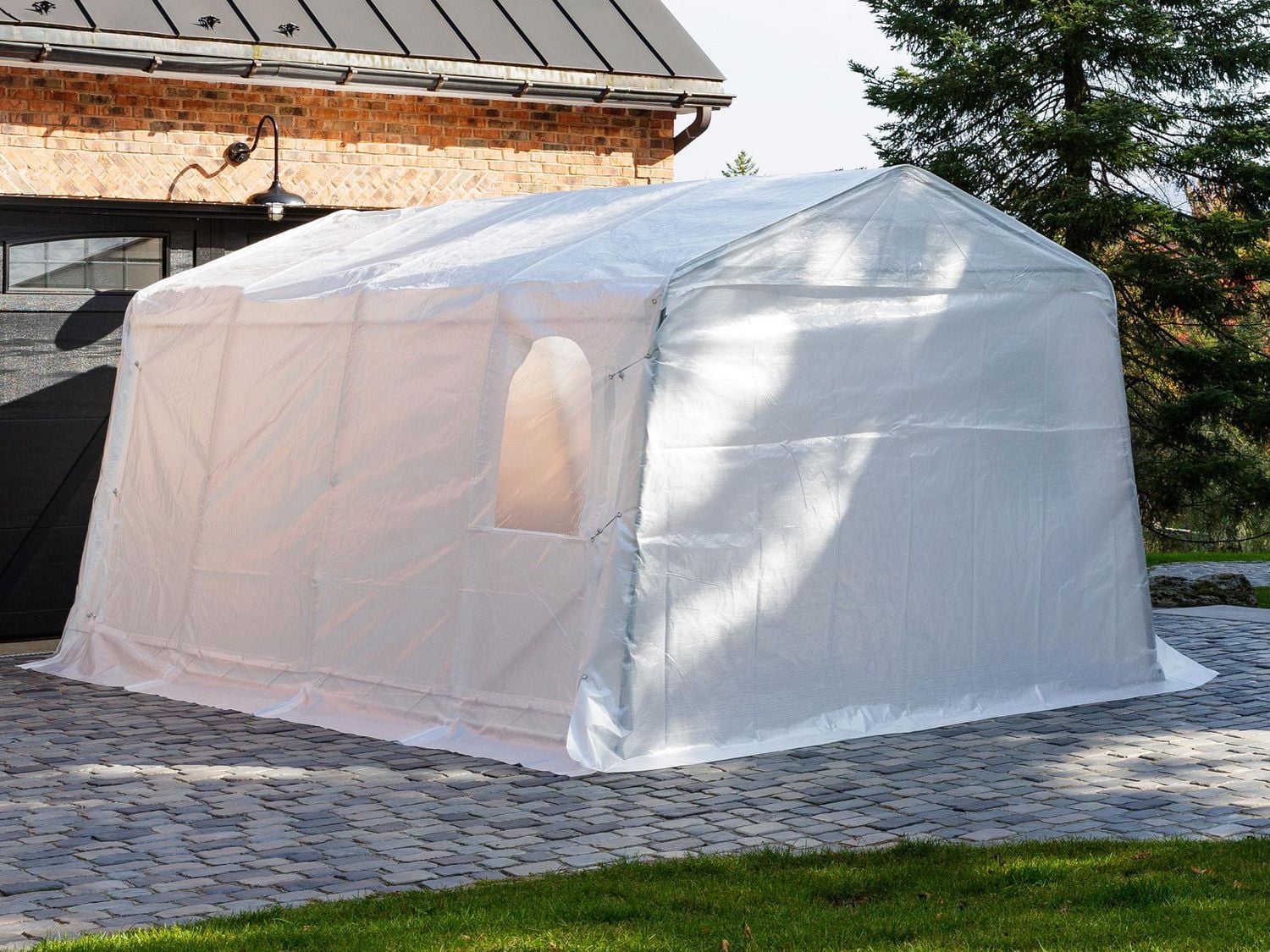 Car Shelter 11 ft. X 16 ft. in Clear
