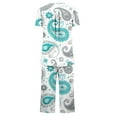 thumbnail image 4 of FAFWYP Women's 2 Piece Pajamas Sets Floral Printed Pj Sets Soft Sleepwear Short Sleeve Crewneck Tops & Capri Pants Lounge Sets Nightwear, S-3XL, 4 of 5