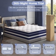 GUUKIN 12 inch Twin Mattress, Memory Foam & Spring Hybrid Medium Comfort Twin Size in a Box,Adult