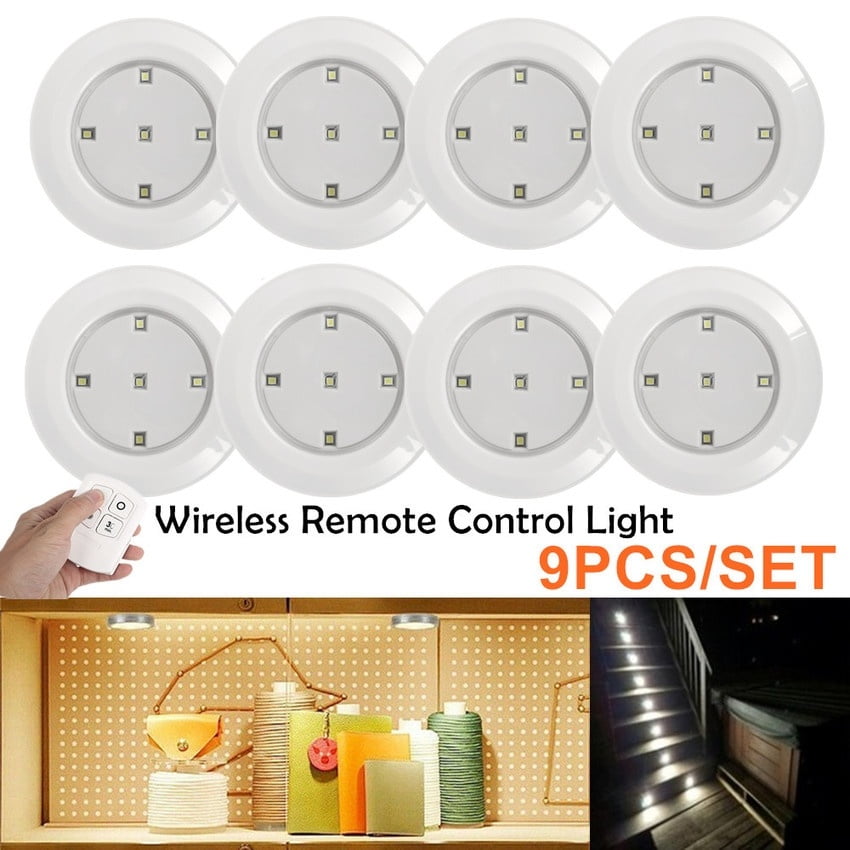Willstar 1/3/6/9PCS Wireless Remote Control LED Light Under