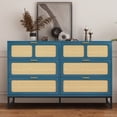 thumbnail image 2 of 6 Drawer Rattan Dresser, 6 Drawer Double Dresser, Wood Chest of Drawers for Bedroom Living Room, 2 of 7
