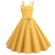 thumbnail image 1 of Vestido de fiesta sin mangas para mujer de los años 50: estampado floral, corte A, poliéster, cinturón extraíble, ropa de cóctel y fiesta, tallas S-XXL, contorno de pecho 88-104 cm, lavado a mano e, 1 of 5