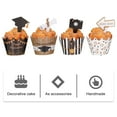 thumbnail image 3 of 48PCS Graduación Celebración Decoraciones Pasteles Papel Pastel Toppers Cake Rims, 3 of 6