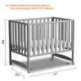 thumbnail image 3 of Mamazing 7-in-1 Convertible Baby Crib with mattress, 4 Adjustable Heights Pinewood Foldable Infant Cradle Converts to Twin Bed Playpen Mini Sofa, 3 of 9