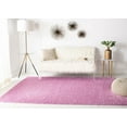 thumbnail image 3 of SAFAVIEH August Carlene Solid Plush Shag Area Rug, Pink, 5' x 5' Square, 3 of 8