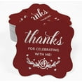 thumbnail image 2 of Inkdotpot Pack Of 100 Thanks For Celebrating With Me Birthday Paper Tags DIY Craft Bracket Shape Real Silver Foil Hang Tags, 2 of 7