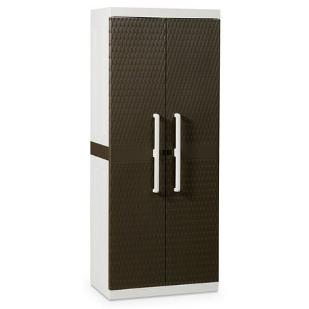 Toomax Rattan Medium 2-Door 4-Shelf Indoor Outdoor Storage Cabinet ... Toomax Rattan Medium 2-Door 4-Shelf Indoor Outdoor Storage Cabinet ...