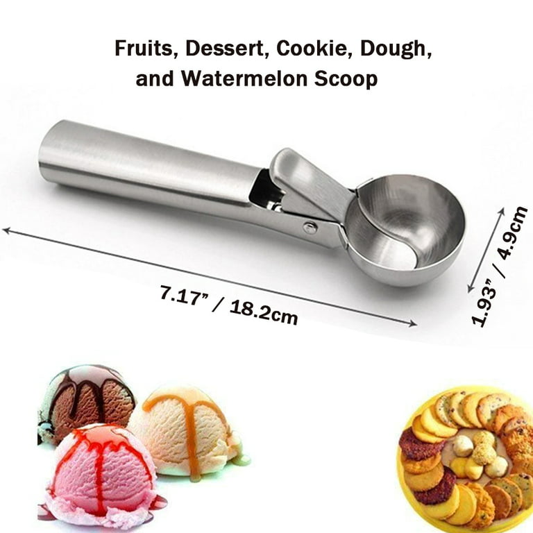 6 Ounce Ice Scoop Set of 2, VeSteel Small Stainless Steel Scoops for Ice  Cube/Candy/Flour/Sugar, Metal Utility Scoops for Canisters, Baking, Kitchen  Pantry, Rust Free & Dishwasher Safe 