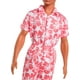 thumbnail image 4 of Barbie Fashionistas Ken Doll #235 with Braided Brown Hair, Wearing Coral Jumpsuit with Hawaiian Print and Green Sandals, 4 of 5