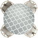 thumbnail image 1 of Mantel de Picnic, Manteles de Vinilo Redondos de 54" Ajustados Impermeables con Respaldo de Felpa para Comedor Camping al Aire Libre, Gris/Blanco, 1 of 6