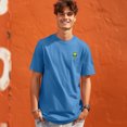 thumbnail image 4 of Dalix Alien Midweight Garment Dye Soft Tee Short Sleeve Cotton Shirt Mens in Blue M Medium, 4 of 4