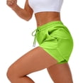 thumbnail image 4 of Lyrcatrment Women Gym Shorts Quick-Dry 2 In 1 Elastic High Waisted Drawstring 4 Pockets Summer Casual Lightweight Workout Athletic Short, 4 of 9