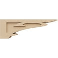 thumbnail image 3 of 4"W x 24"D x 8"H Thin Mayflower Rough Cedar Woodgrain TimberThane Corbel, Primed Tan, 3 of 6