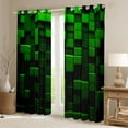 thumbnail image 3 of Feelyou Pixelate Miner Game Black Out Curtains, Check Video Games Curtains Pack of 2 (42x63 Each), Gamepad Camo Black Green Bedroom Curtains, Curtains and Drapes Home Decor, 3 of 7