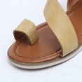 thumbnail image 5 of Vedolay Wide Sandals for Women Women's Sandals Dressy Summer Wedge Sandals Flat Slippers Beach Orthopedic Sandals,Khaki 7, 5 of 5
